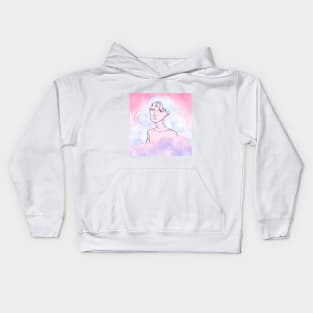 mom i love anime Kids Hoodie